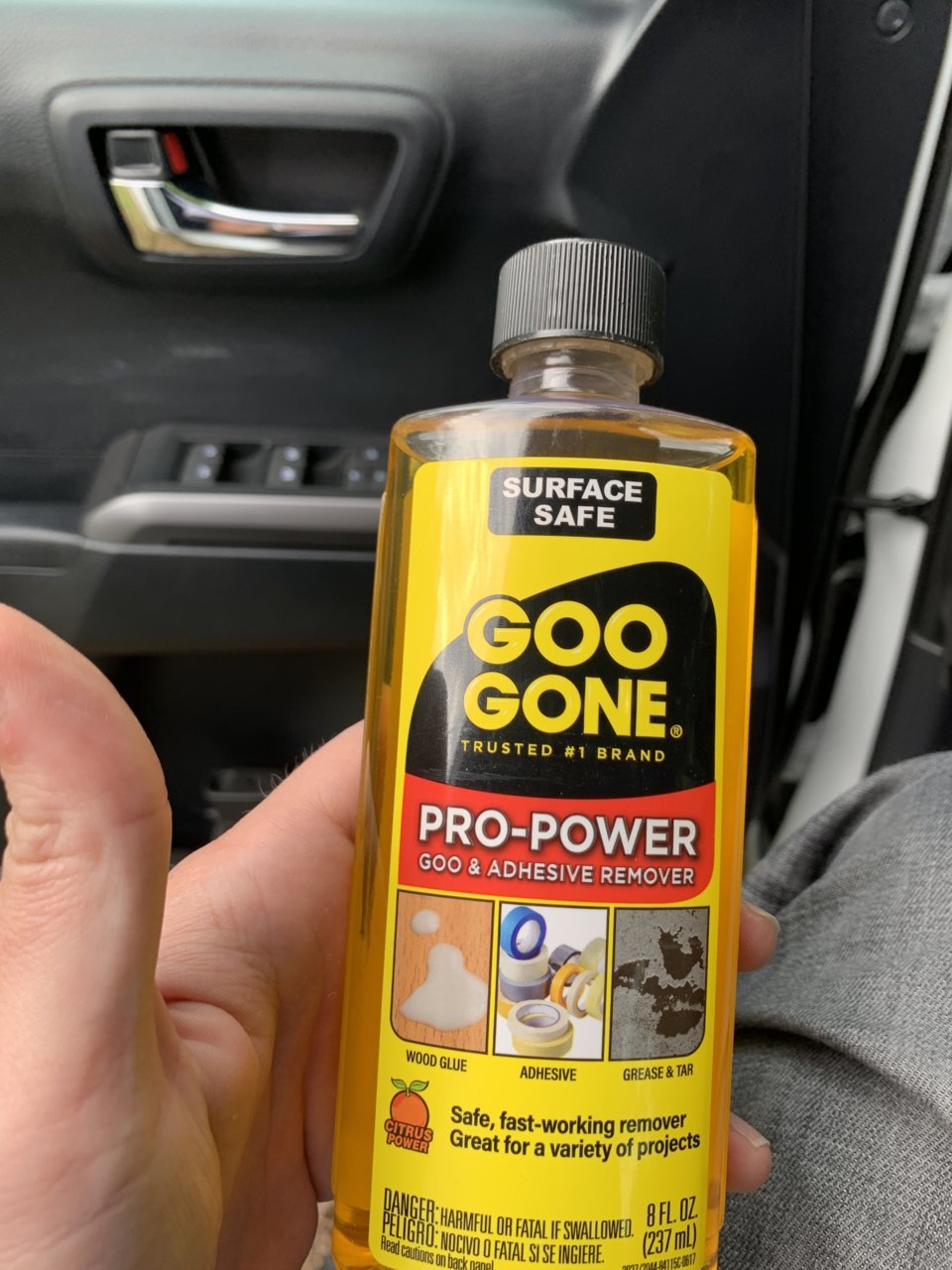  Goo Gone Original Adhesive Remover - 4 Ounce - Surface Safe  Adhesive Remover Safely Removes Stickers Labels Decals Residue Tape Chewing  Gum Grease Tar