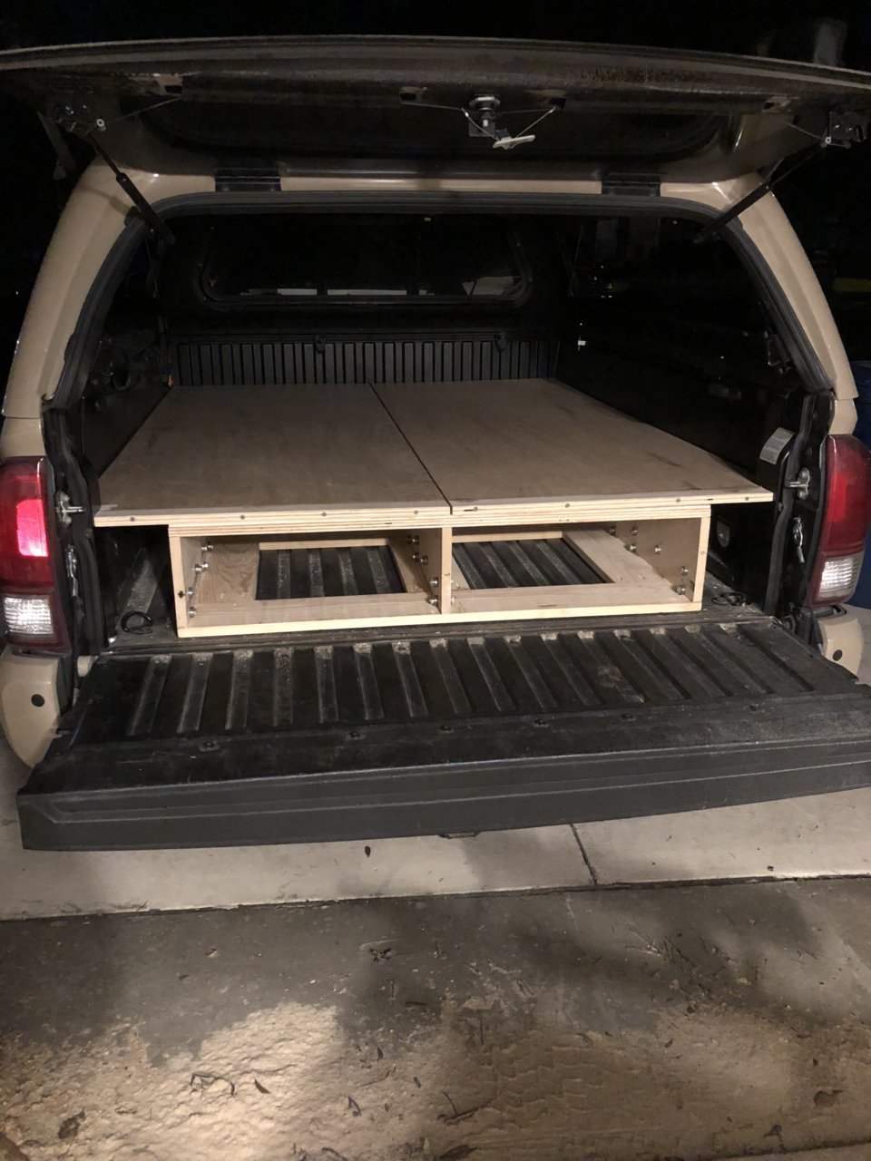 Show us your truck bed sleeping platform/drawer/storage systems | Page ...