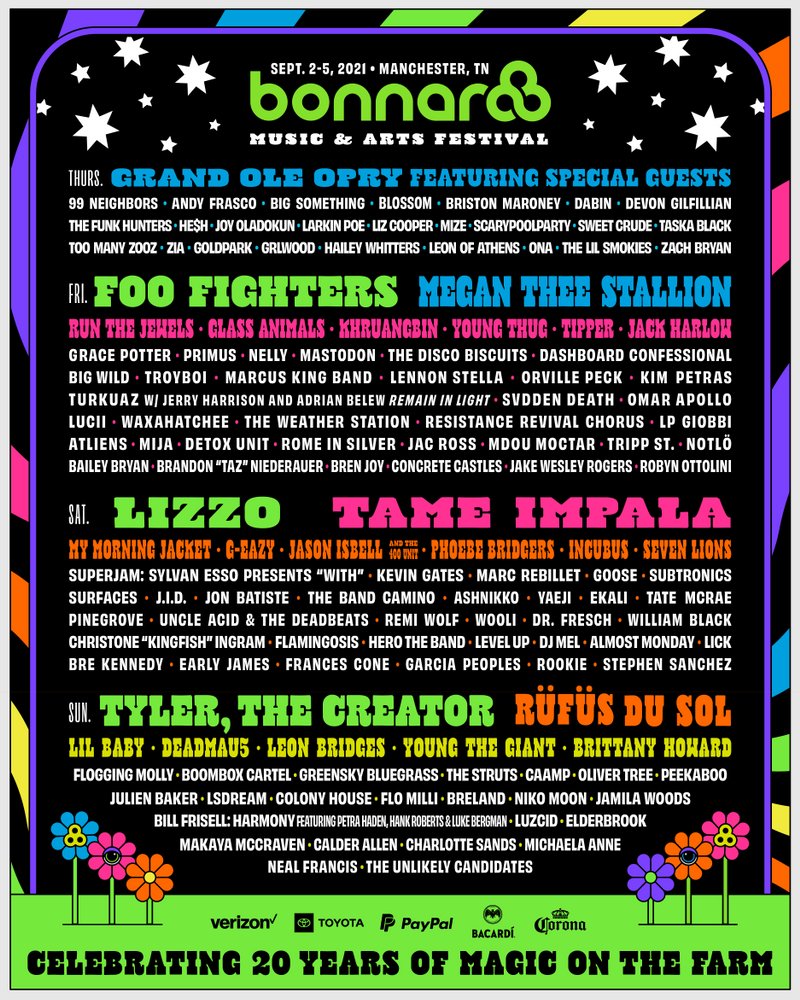 SOLD --- 2021 Bonnaroo - 4 Day GA Pass & Car Camping Pass | Tacoma World