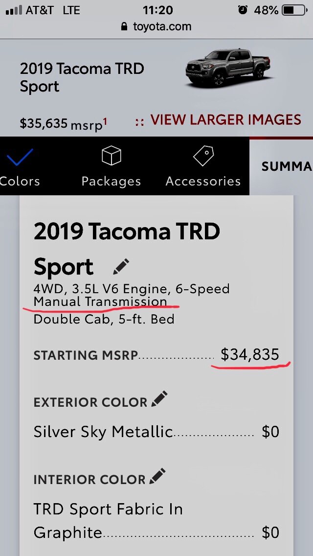 Cost difference | Tacoma World