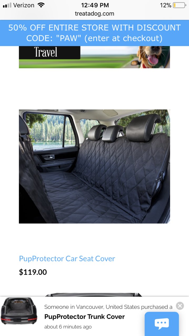 BarksBar Pet Front Seat Cover for Cars - Black Waterproof & Nonslip Backing