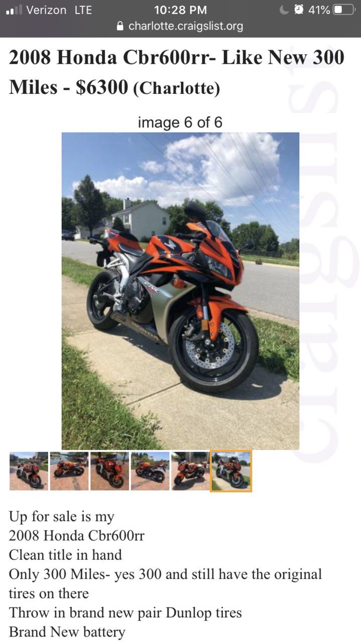 cbr600rr for sale craigslist