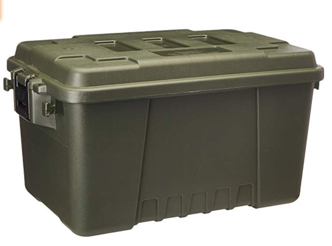 Plano Storage Trunk with Wheels, Green, 108-Quart, Lockable Storage Box,  Rolling Airline Approved Sportsman Trunk, Hunting Gear and Ammunition Bin,  Heavy-Duty Containers for Camping 