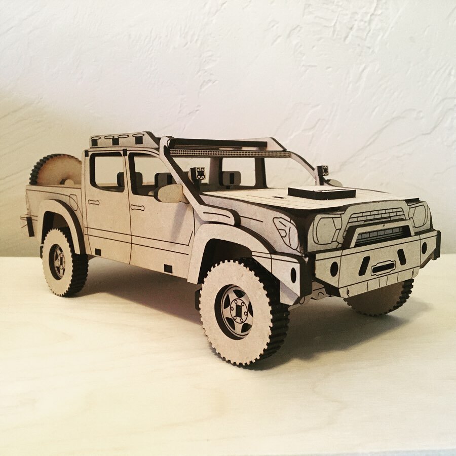 Custom laser cut wood vehicle models!