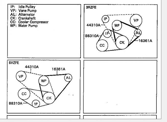 V6 Belt diagram Tacoma World