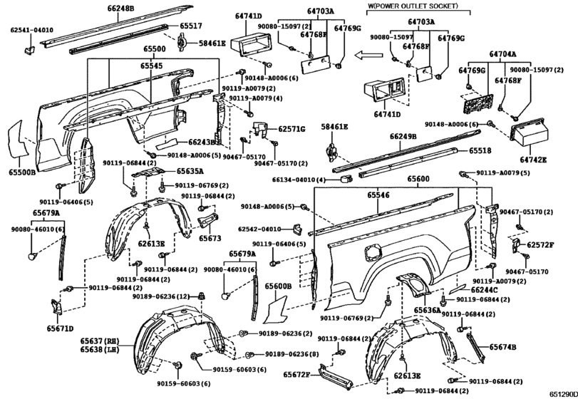 Body Part Toyota Tacoma Parts Diagram