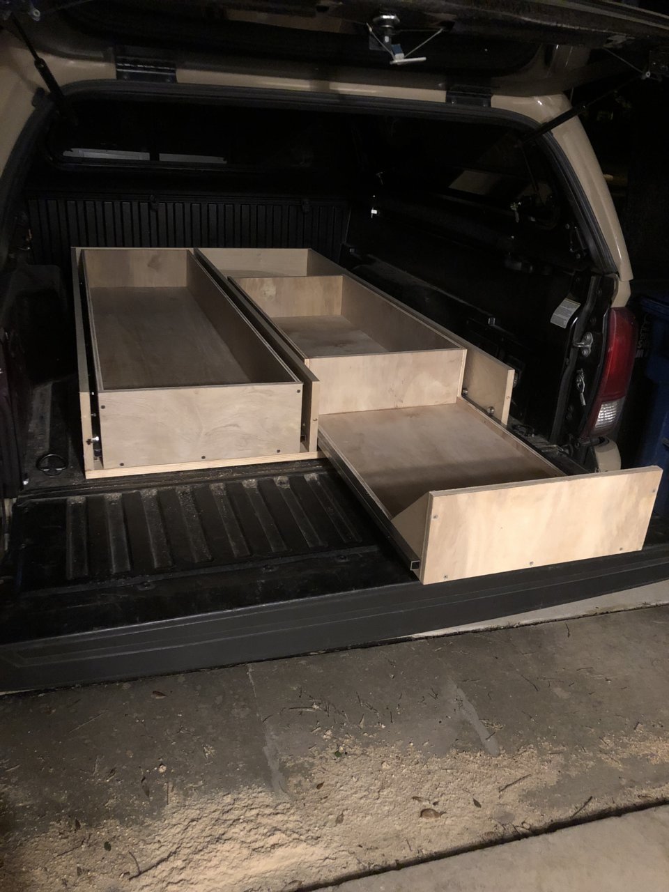 Show us your truck bed sleeping platform/drawer/storage systems | Page ...