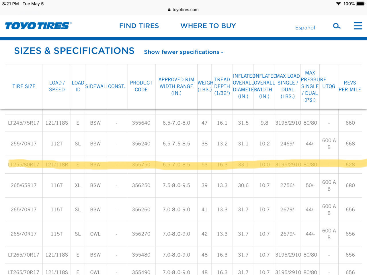 New Toyo Open Country A/T III tire Page 10 World