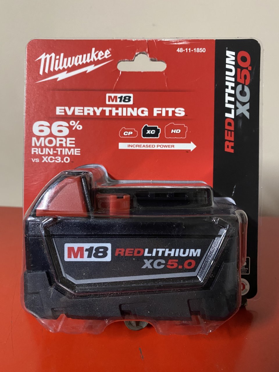 Milwaukee 18v xc online 5.0 battery