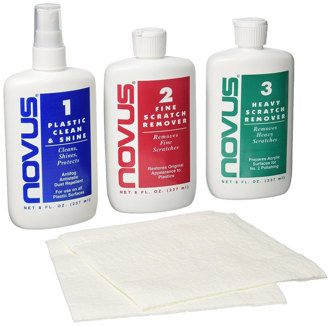 Novus 7020 | Plastic Clean & Shine #1 | 8 Ounce Bottle | Pack of 6