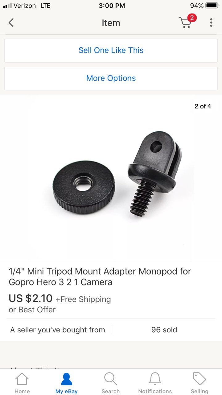 My GoPro mount dash cam solution