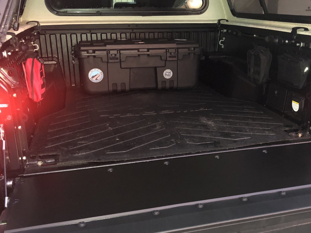 Plano sportsman trunk fits perfect under the 1st gen oem tonneau