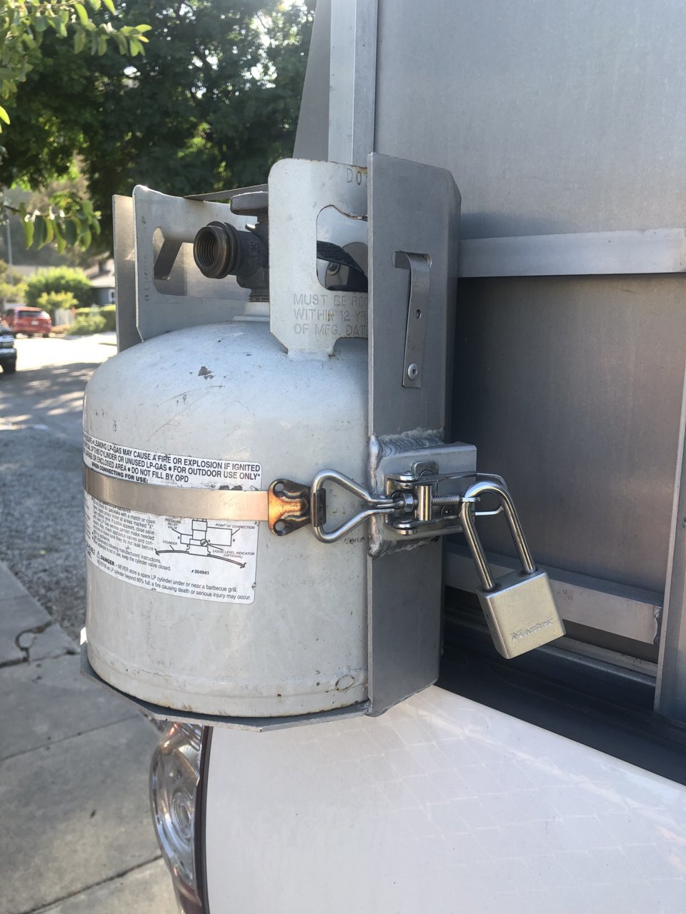 What's your DIY propane tank mount?