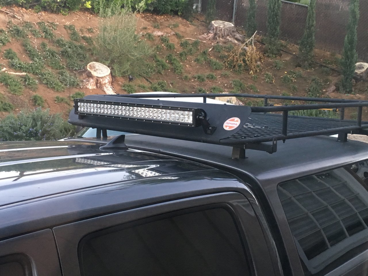 LED light bar on camper shell | Tacoma World