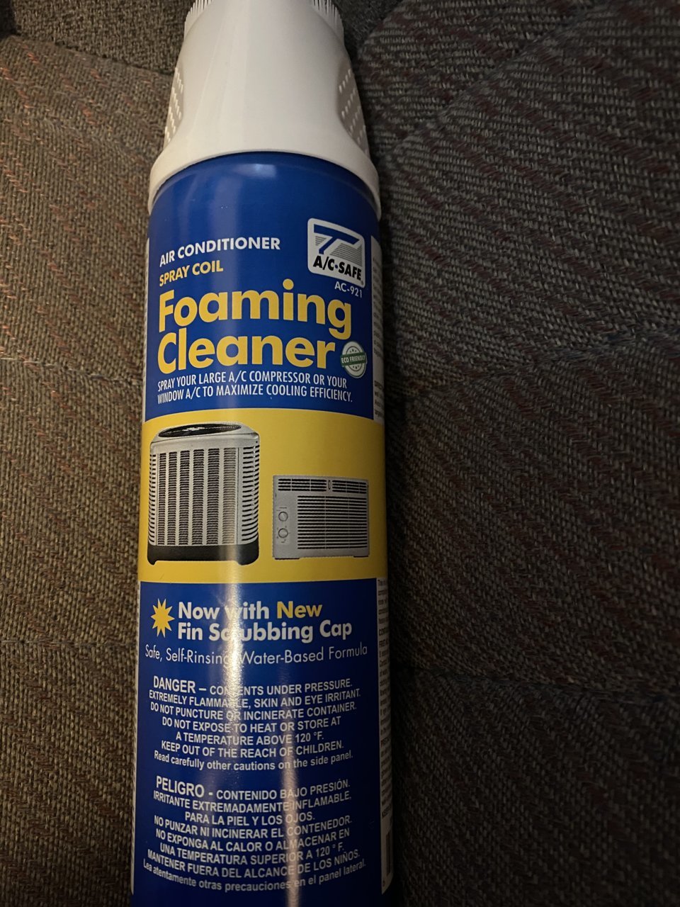 AC-Safe Air Conditioner Foaming Spray Coil Cleaner Self-rinsing (2 Pack) -  NEW