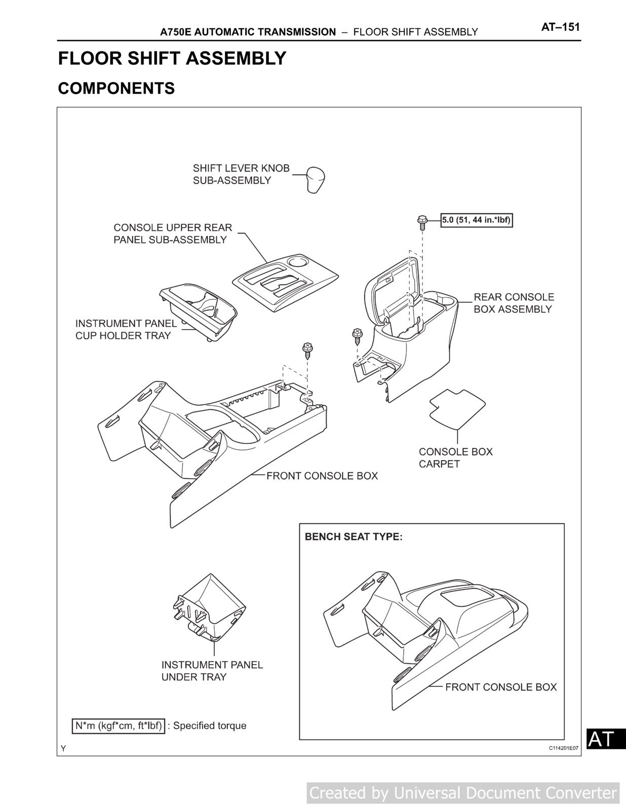 A750 Floor Shift Console Components.jpg