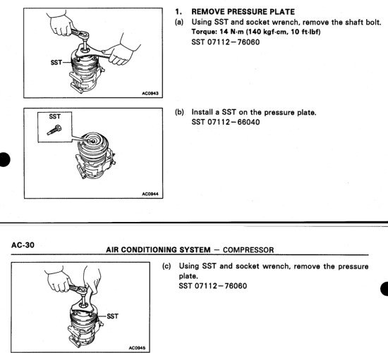 Removing deals ac compressor