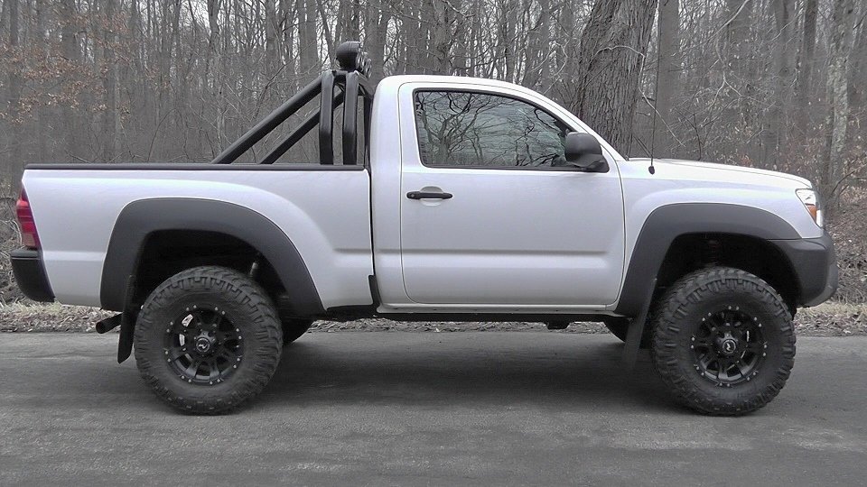 Tacoma Regular Cab, Lift And Roll Bar Are In! 