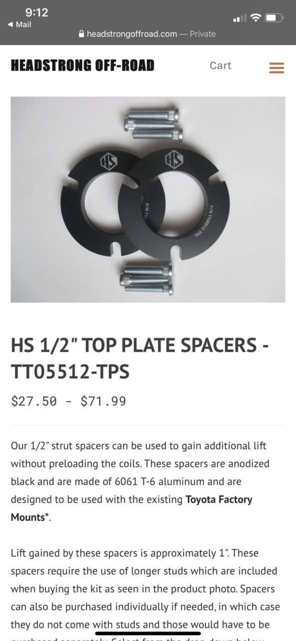 Extended Length Studs for use with Top Plate Spacers (Factory