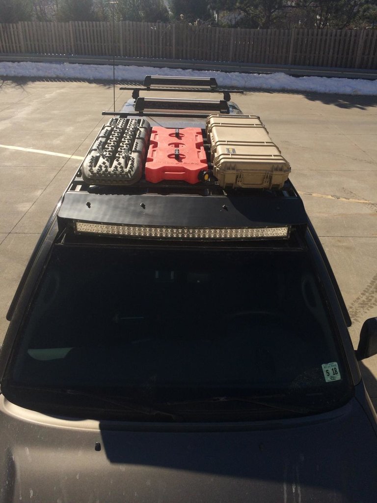 Rotopax on roof rack hot sale