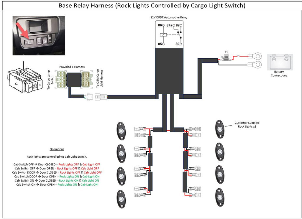 Need help wiring rock/courtesy lights to cab switch | Tacoma World