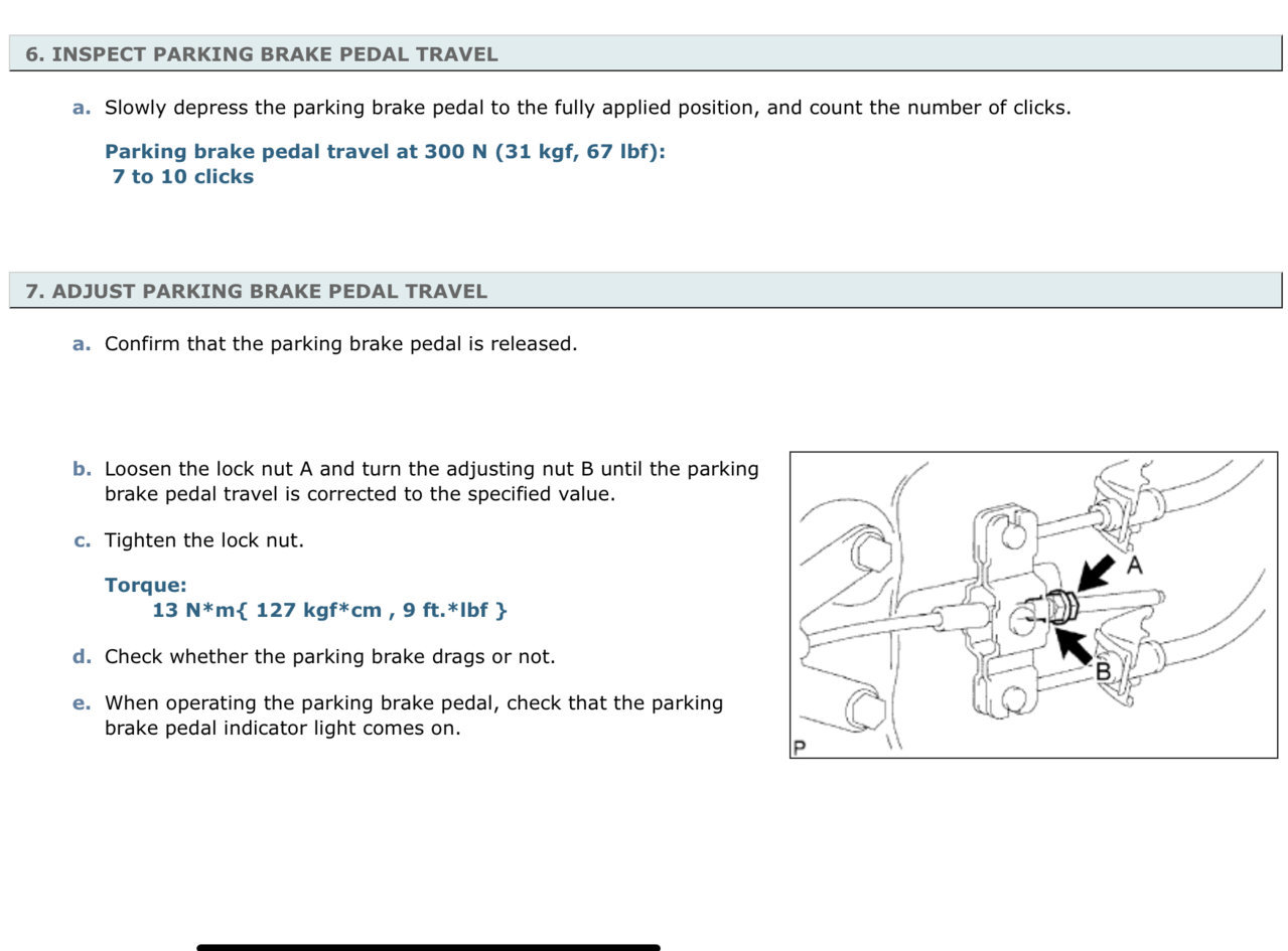 Parking Break Adjustment | Tacoma World