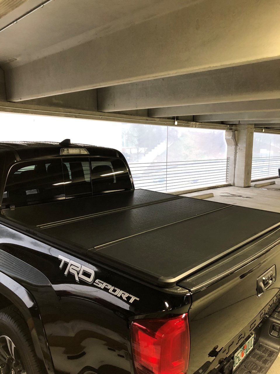 Installed Rugged Liner Hard Folding Tonneau Tacoma World