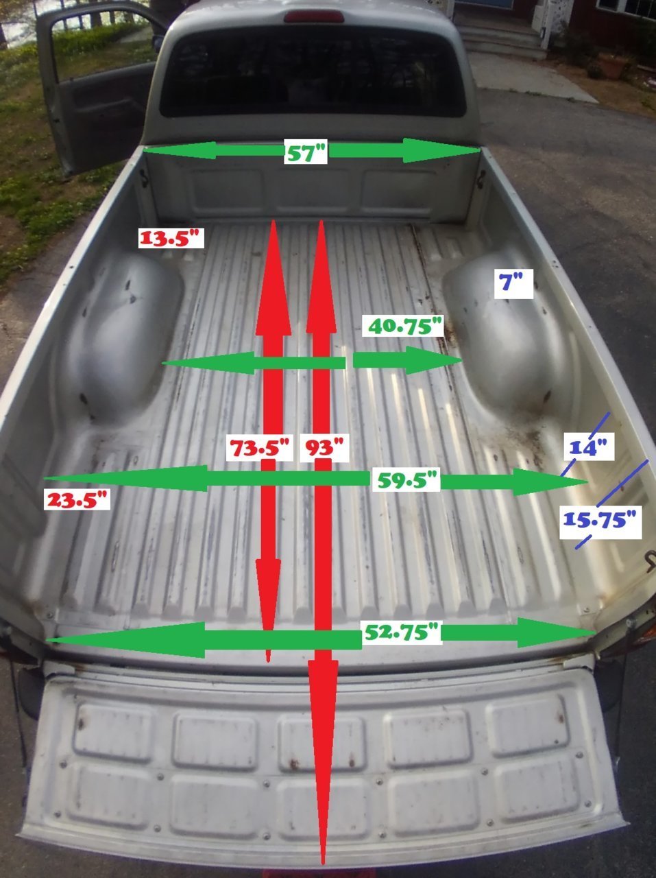 toyota tacoma truck dimensions