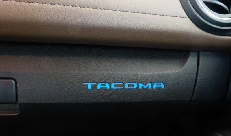 Glove Box Dashboard Letter Insert Decal Sticker Compatible with and Fits Toyota Tacoma 2016 2017 2018 Matte Blue Haru Creative 