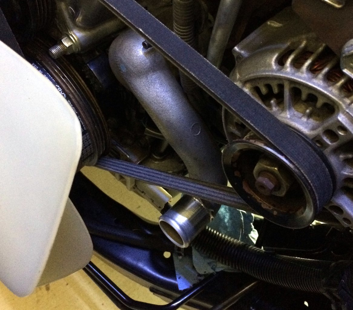 Bottom view of radiator inlet to thermostat.jpg