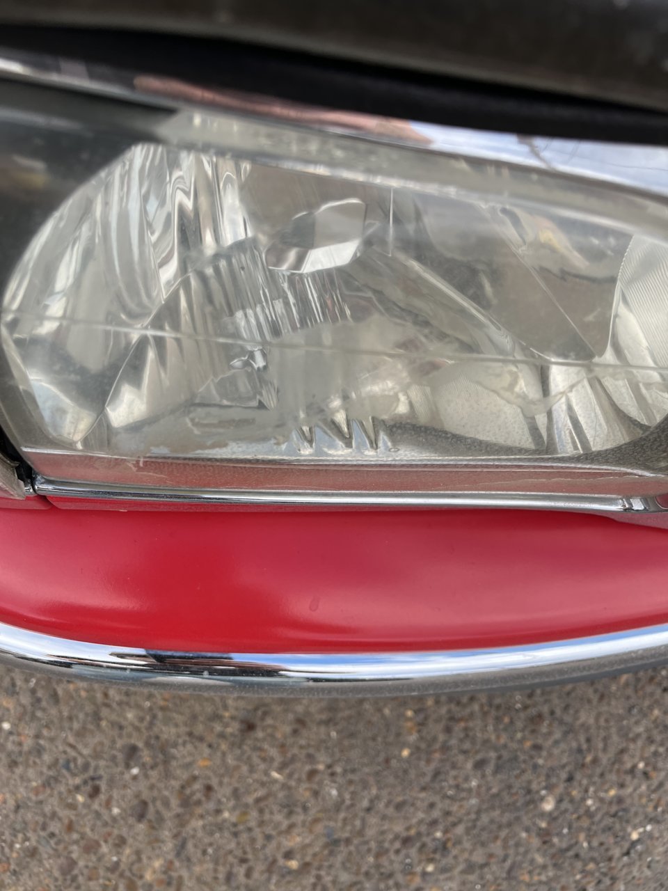 Fix peeling film on head lights