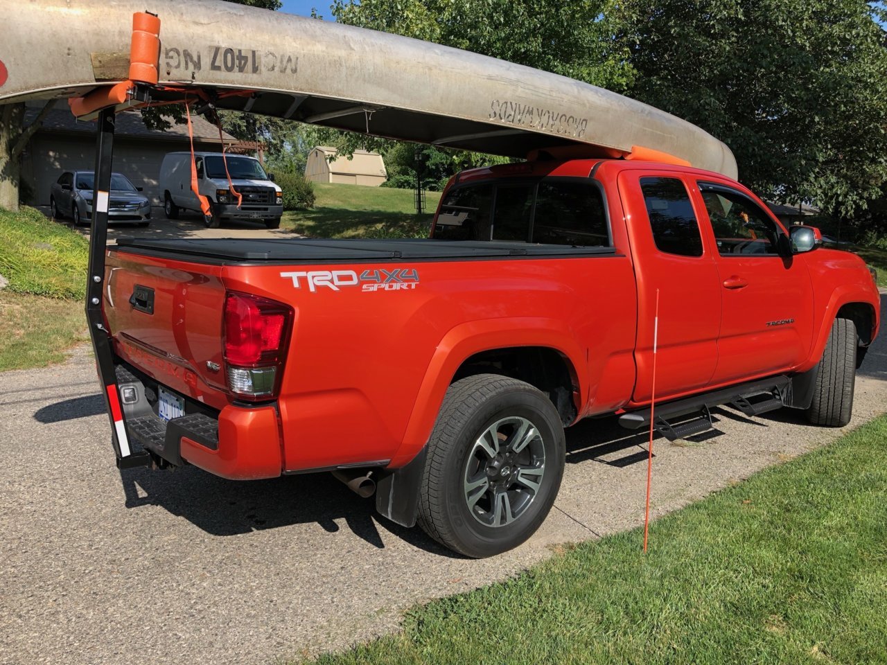 Tying a canoe to best sale a car