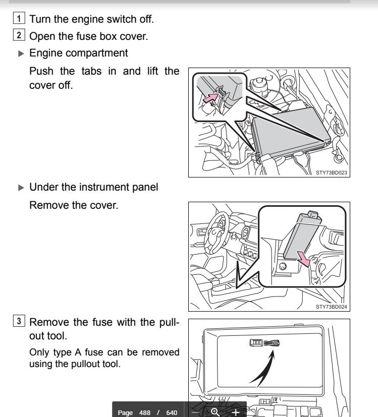 2016 Toyota Tacoma Cigarette Lighter Fuse