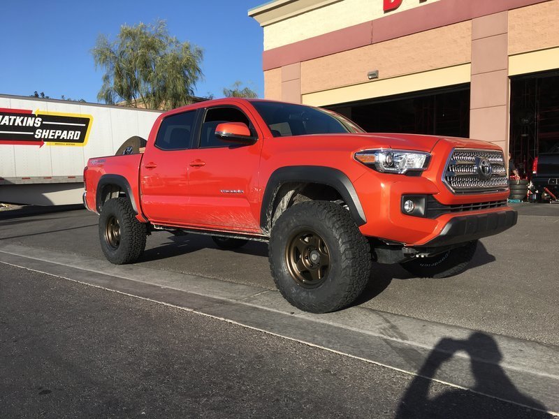 Pic Request: Bronze wheels on a Barcelona Red | Tacoma World