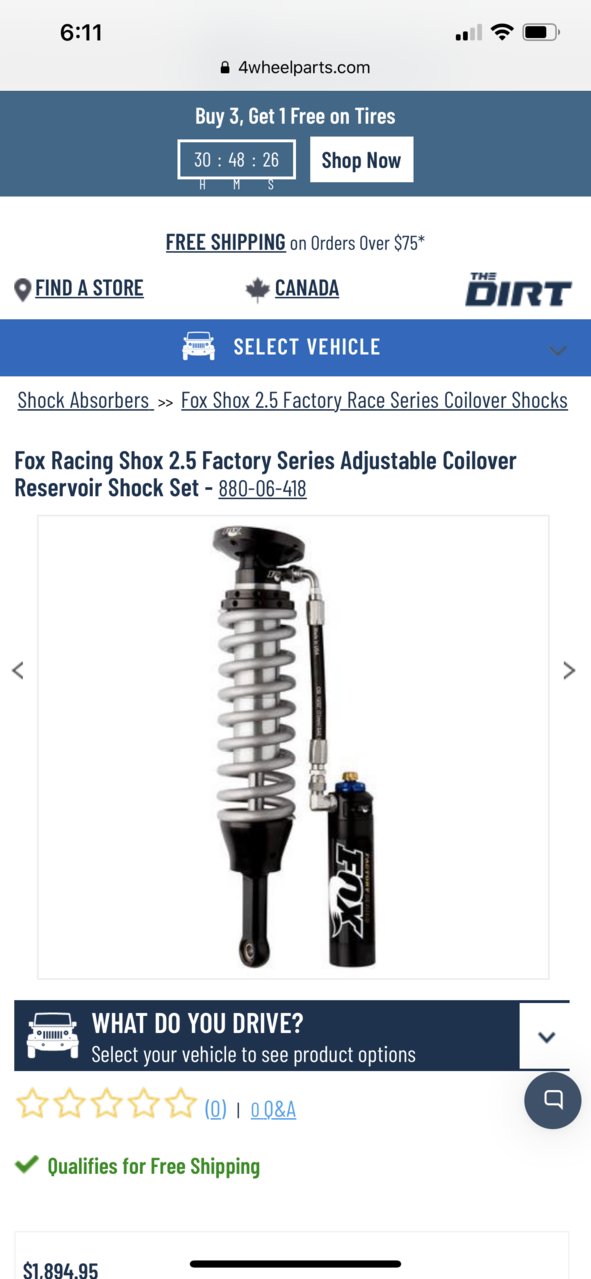 Question about Fox 2.5 Coilover with Resi | Tacoma World