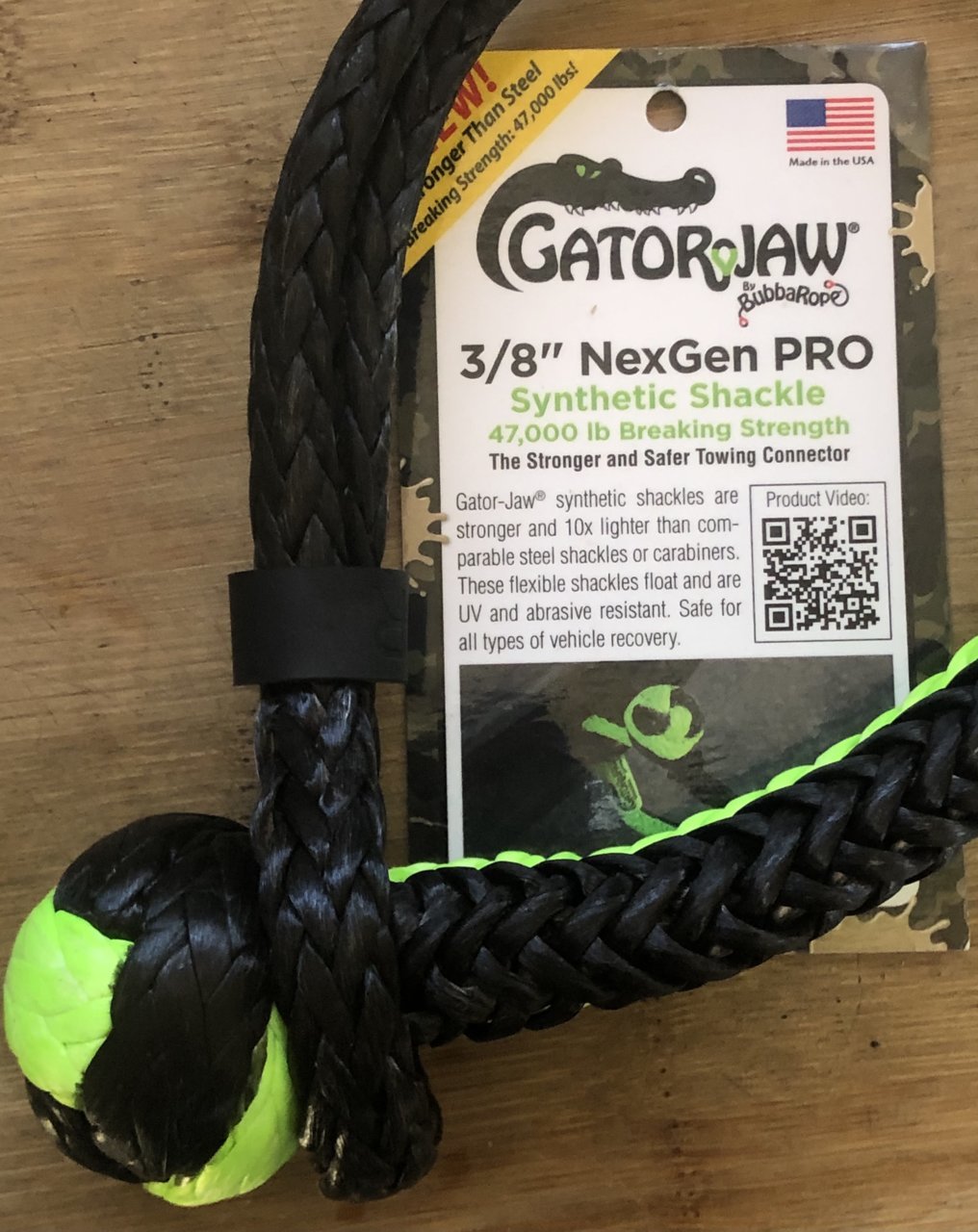 7/16 Gator-Jaw PRO Synthetic Soft Shackle • Bubba Recovery Gear