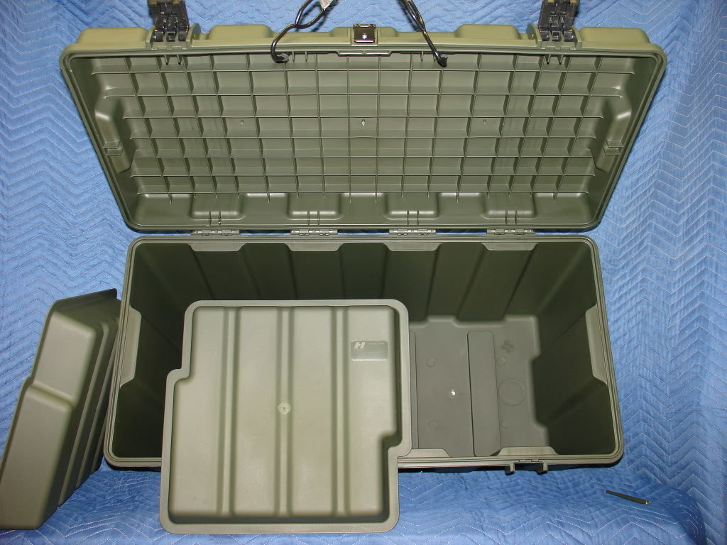 US Military Issue HARDIGG TL500i OD Green Foot Locker Trunk Case Tote Box