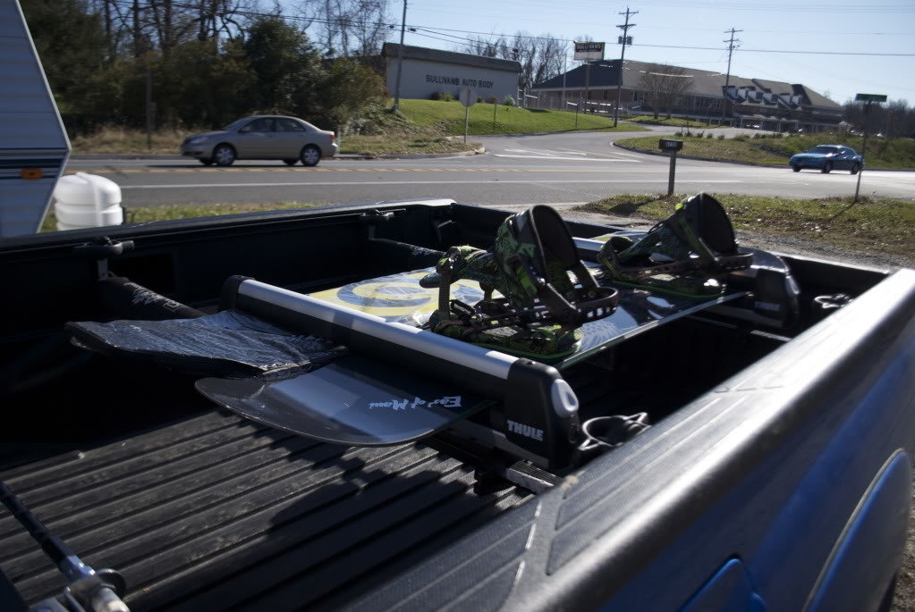 Truck bed snowboard discount holder