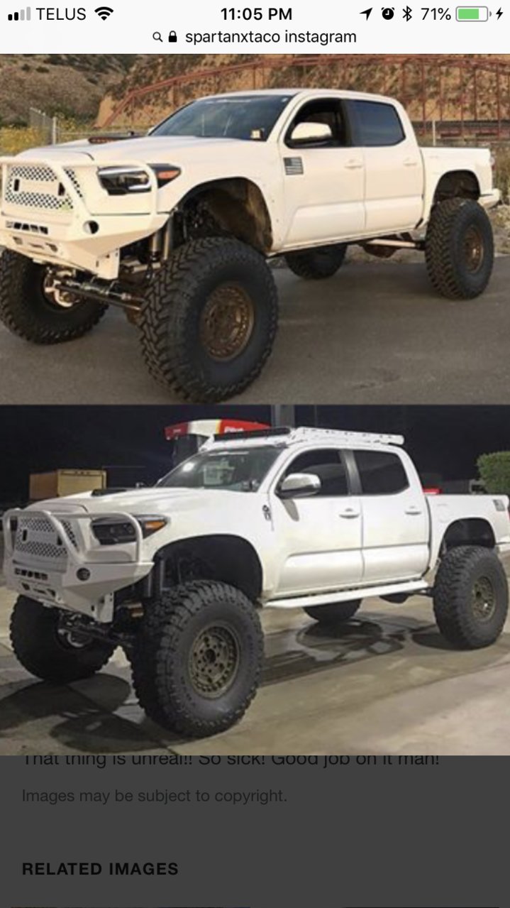 toyota tacoma lifted 8 inches