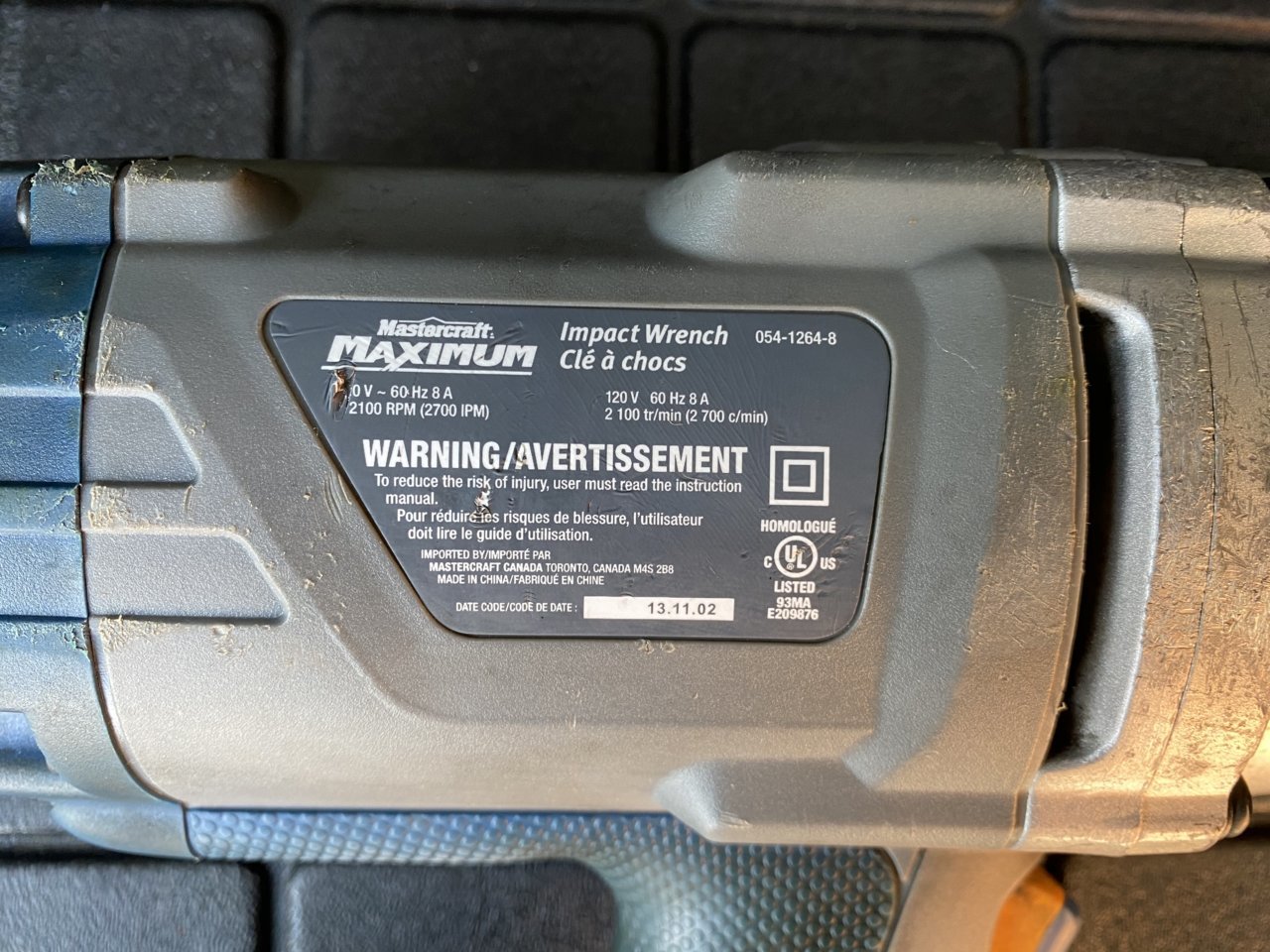 Mastercraft electric impact discount wrench