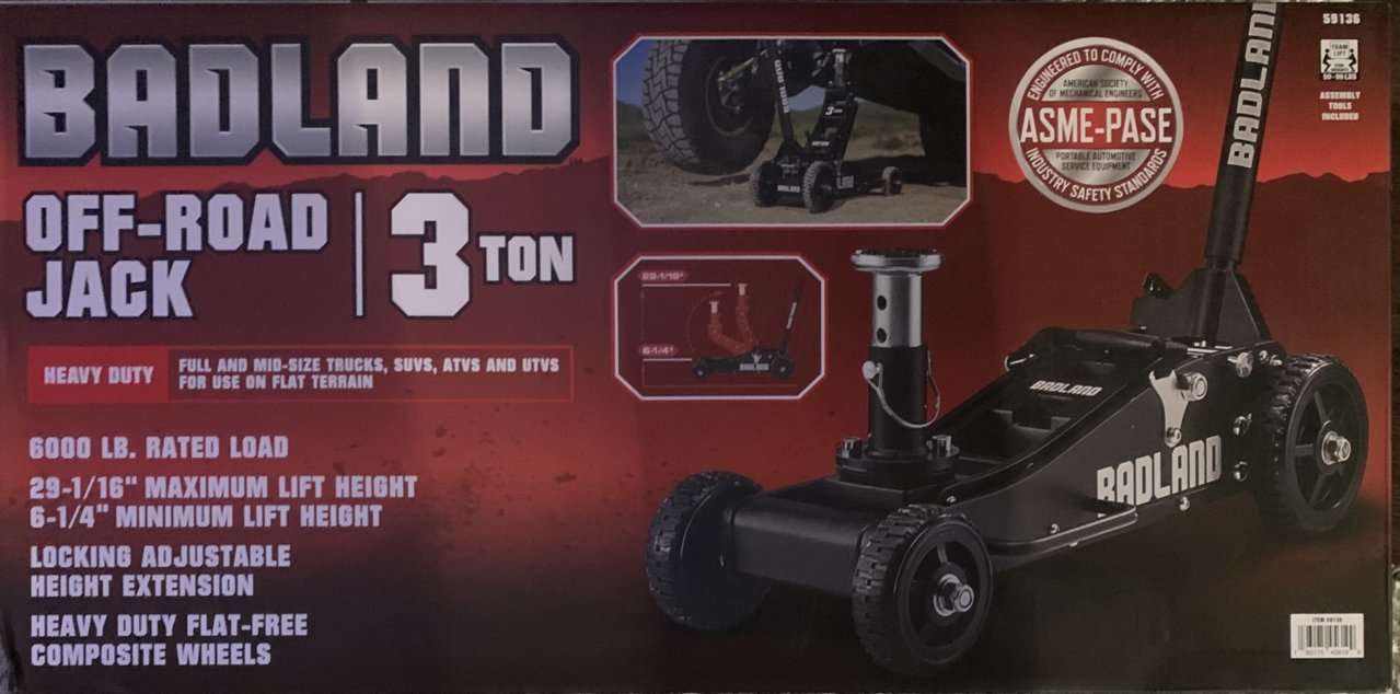 Harbor Freight Badland 3 ton Off-Road jack discussion