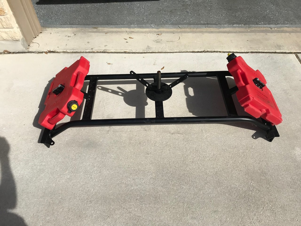 Bed rack/Spare tire mount w/ Rotopax 350 World