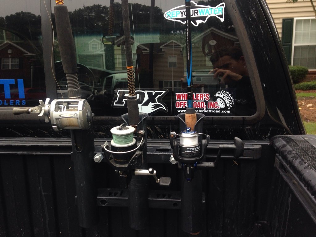 DIY no drill PVC truck bed fishing rod holder