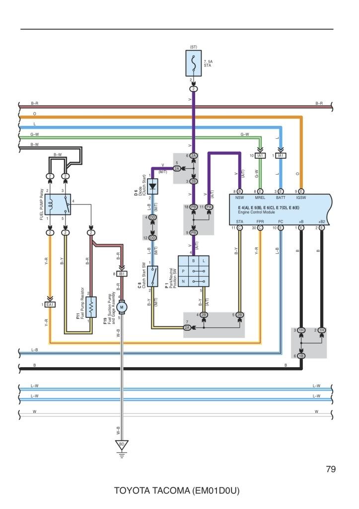 2001 toyota tacoma tail light wiring diagram