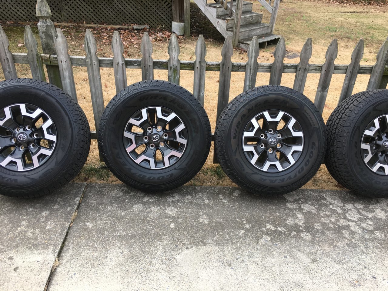 SOLD! Mint 2020 TRD Off Road Tacoma wheels with 265/70-16 Goodyear ...