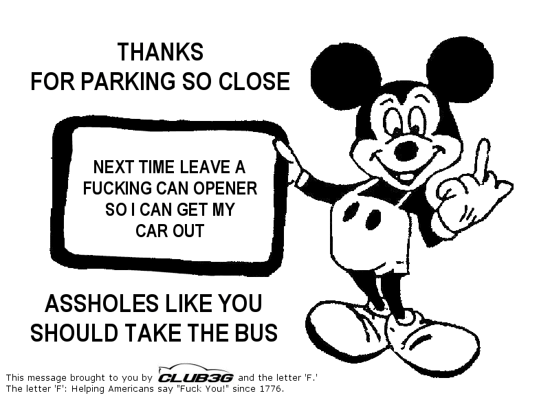 flyer for bad car parkers.gif