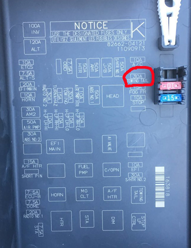 Trailer light fuse | Tacoma World