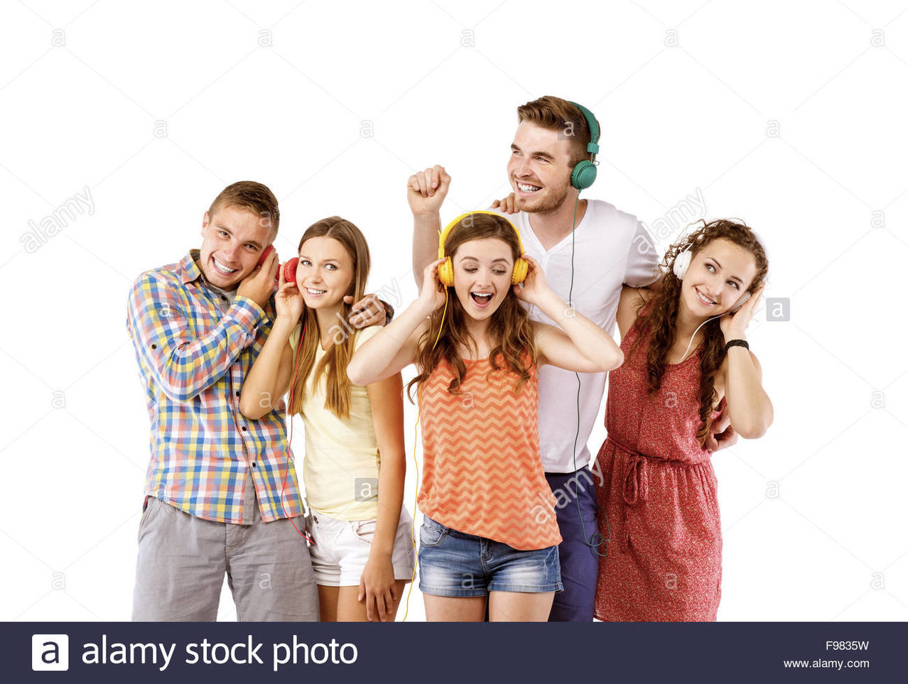 group-of-young-people-listening-to-the-music-isolated-on-white-background-F9835W.jpg