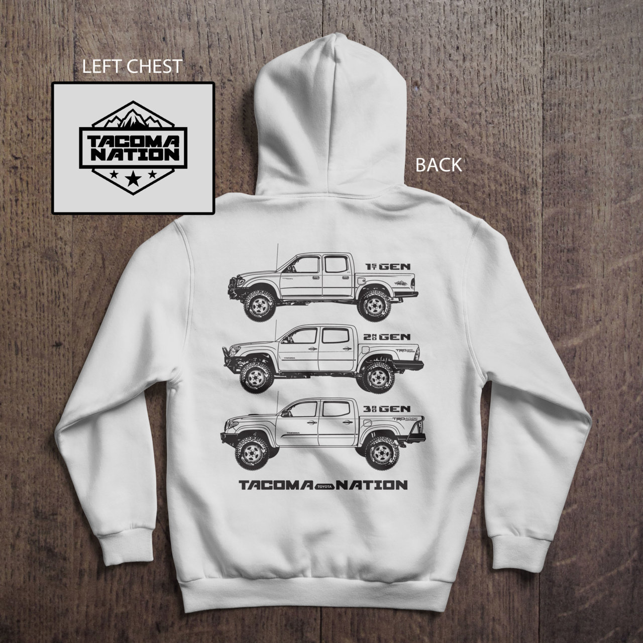 Toyota tacoma online hoodie