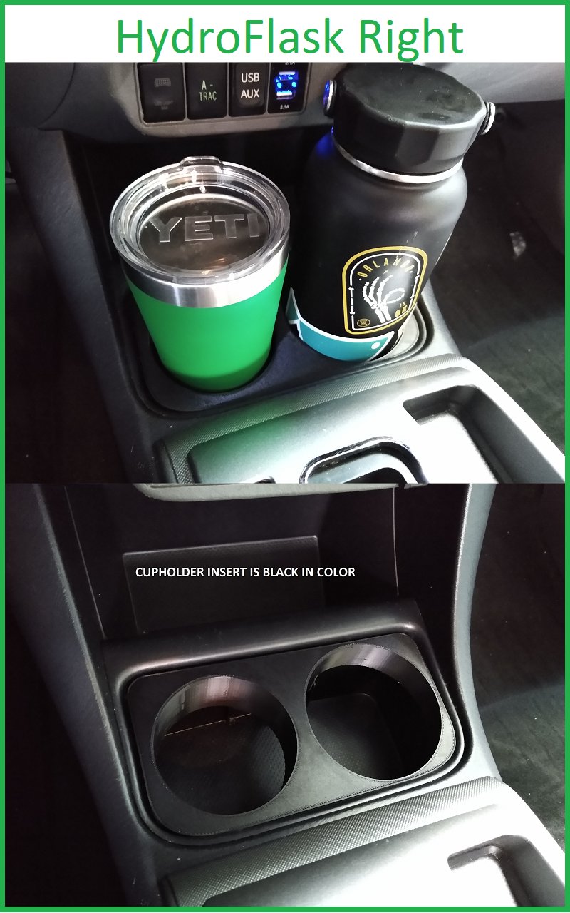 Cup Holder lower console organizer, FIT 32Oz Hydroflask/Yeti Tumbler,  something you should know